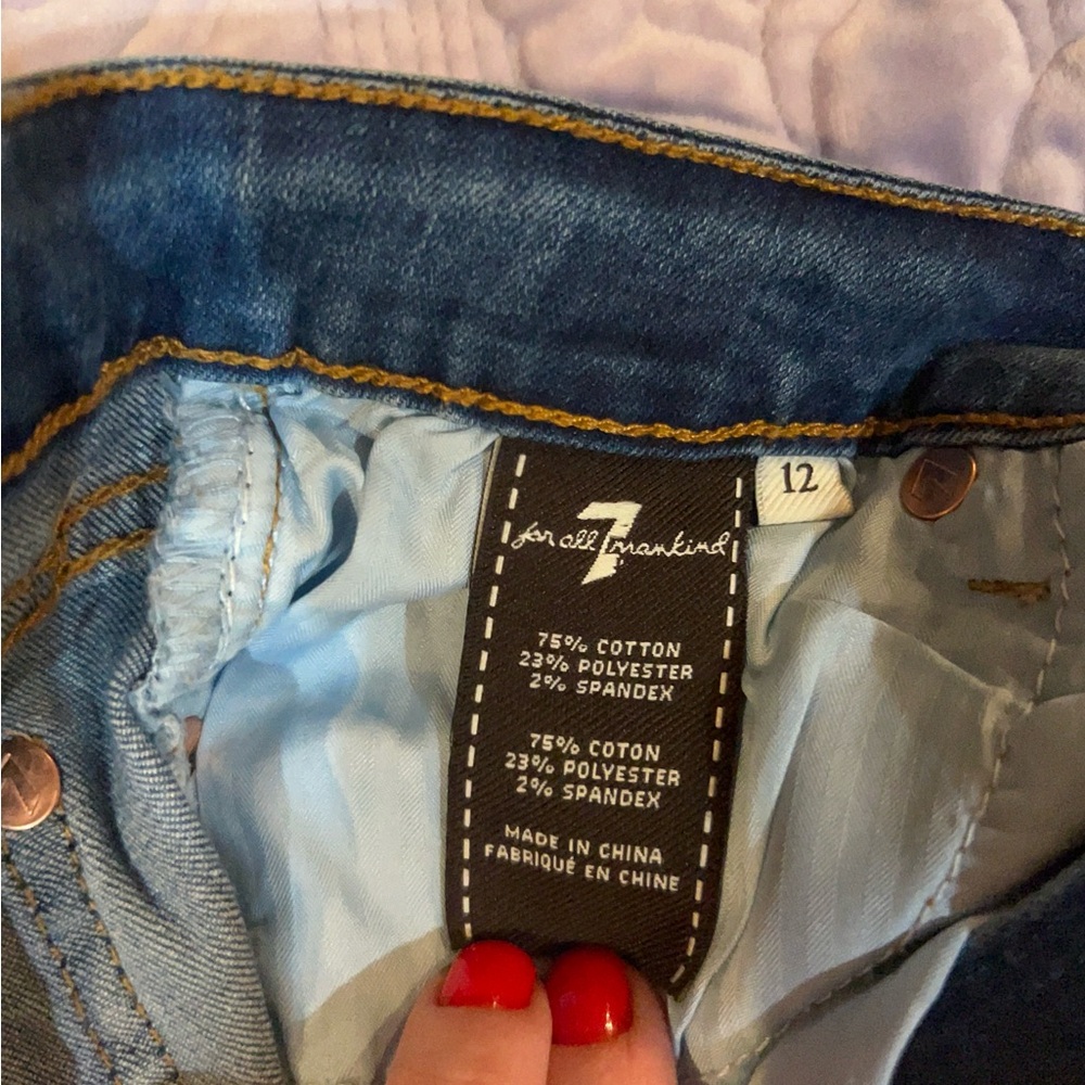 7 for all mankind girls skinny jeans. Size 12 - Picture 4 of 7